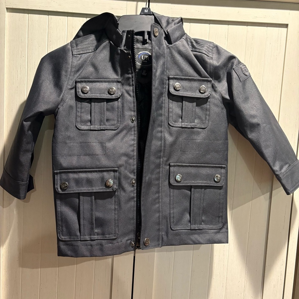 Urban Republic Gray Raincoat with Water-Resistant Finish